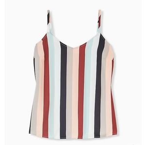 Sophie-Multi Stripe Charmeuse Swing Cami Torrid 1/1x